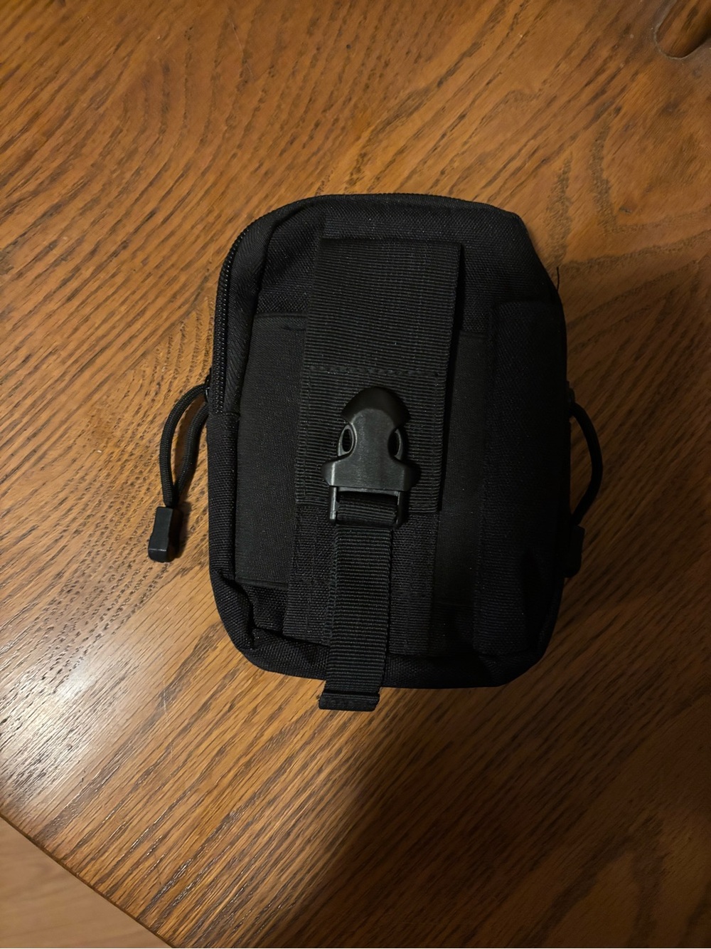 Compact Black belt Pouch with Buckle for security